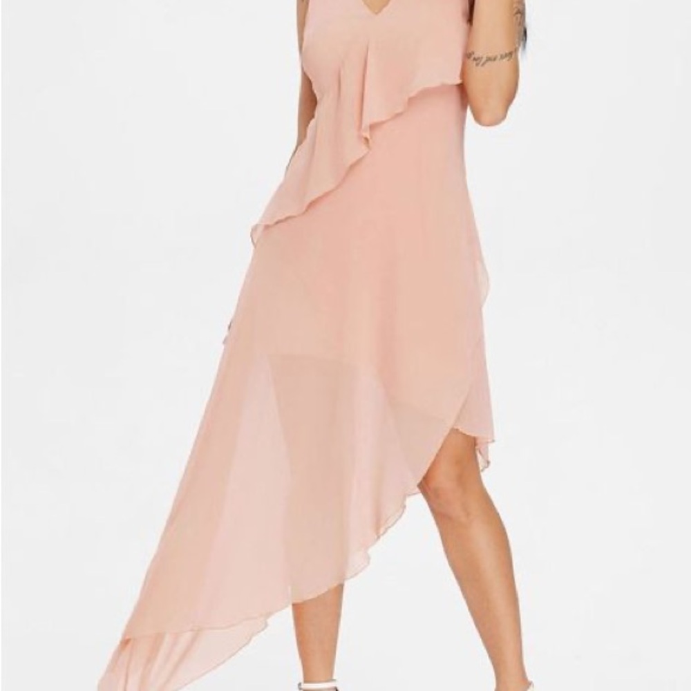 TFNC Pink Asymmetrical High-Low Sundress SZ 6